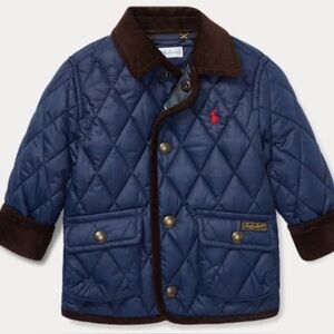 BNWT Baby Boy Ralph Lauren Quilted Barn Snap Jacket l